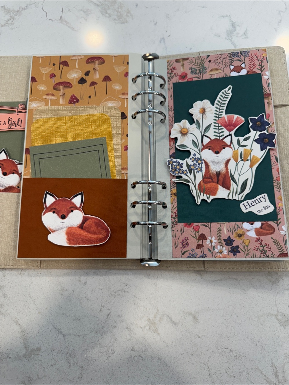 Elizabeth Craft Designs - Linen-Look Ring-Bound Notebook Planner Junk Journal